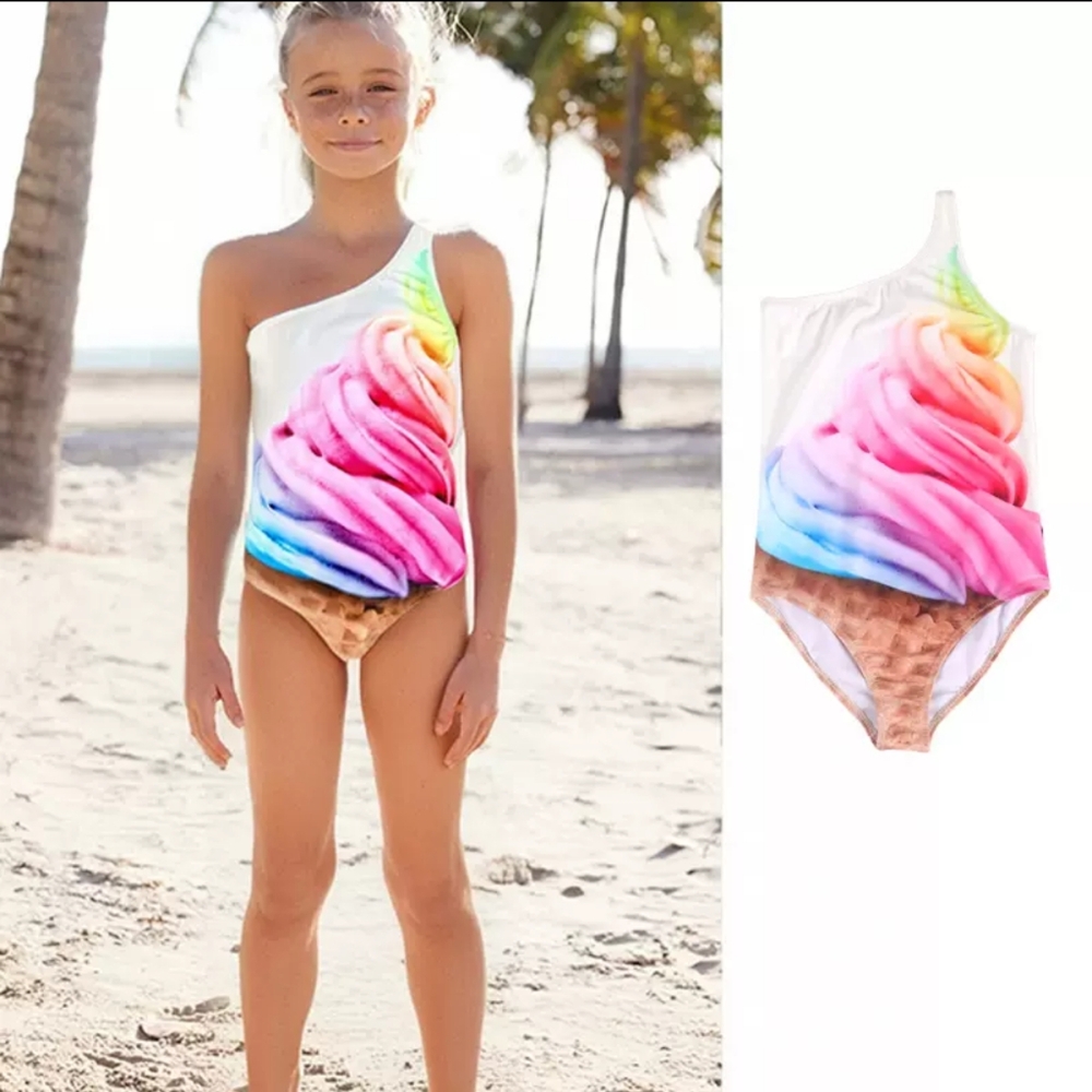 NWOT MOLO Nai Ice-cream-print Swimsuit